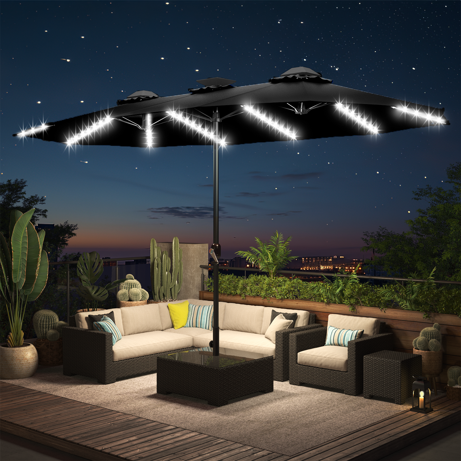 YODOLLA outdoor patio umbrella fade resistant